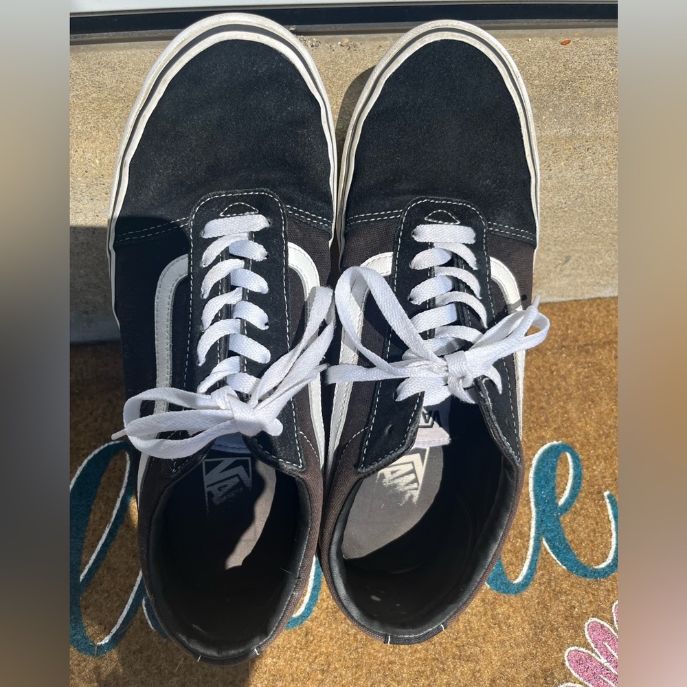 Vans Old Skool sneakers black suede and canvas size 11